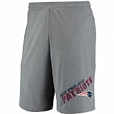 Men's New England Patriots Concepts Sport Tactic Lounge Shorts Heathered Gray